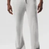 Pantaloni della tuta della linea New Class in misto lana e cashmere - Grigio perla melange