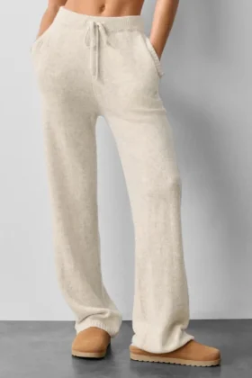 Pantaloni della tuta della linea New Class in misto lana e cashmere - Oatmeal Heather