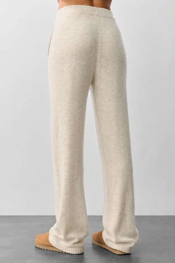 Pantaloni della tuta della linea New Class in misto lana e cashmere - Oatmeal Heather