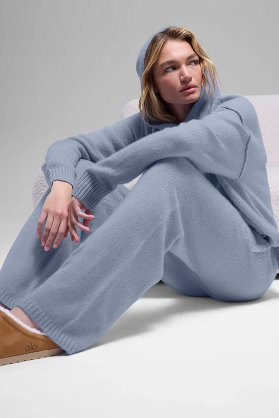 Pantaloni della tuta della linea New Class in misto lana e cashmere - Winter Frost