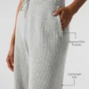 Pantaloni della tuta Domain in maglia a coste - Grigio melange sportivo