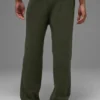 Pantaloni della tuta in maglia a coste Domain - Verde oliva