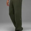 Pantaloni della tuta in maglia a coste Domain - Verde oliva