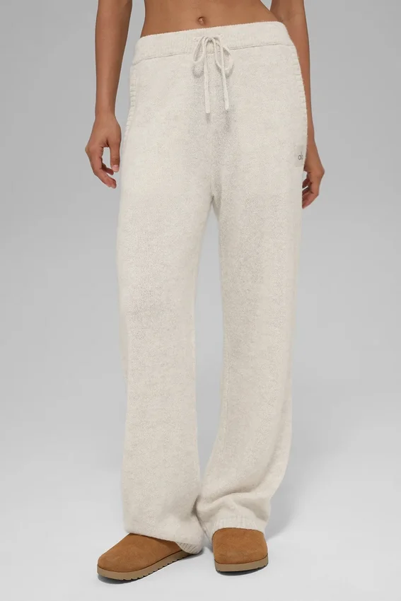 Pantaloni della tuta New Class in lana e cashmere - Bone Heather