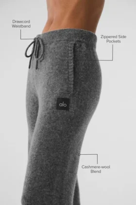 Pantaloni della tuta New Class in lana e cashmere – Grigio platino
