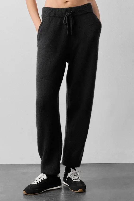 Pantaloni della tuta New Class in lana e cashmere - Nero