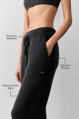 Pantaloni della tuta New Class in lana e cashmere – Nero
