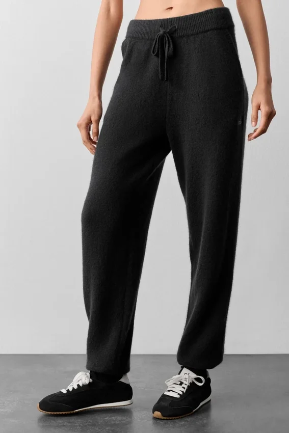 Pantaloni della tuta New Class in lana e cashmere - Nero