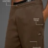 Pantaloni della tuta Renown con risvolto in felpa pesante - Espresso