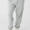 Pantaloni della tuta Renown con risvolto, peso pesante – Grigio melange atletico