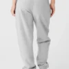 Pantaloni della tuta Renown con risvolto, peso pesante – Grigio melange atletico
