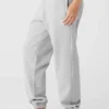 Pantaloni della tuta Renown con risvolto, peso pesante – Grigio melange atletico