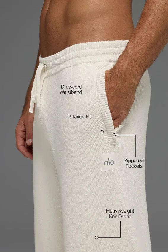 Pantaloni della tuta Scholar a gamba dritta - Avorio