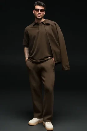 Pantaloni della tuta Scholar a gamba dritta - Espresso