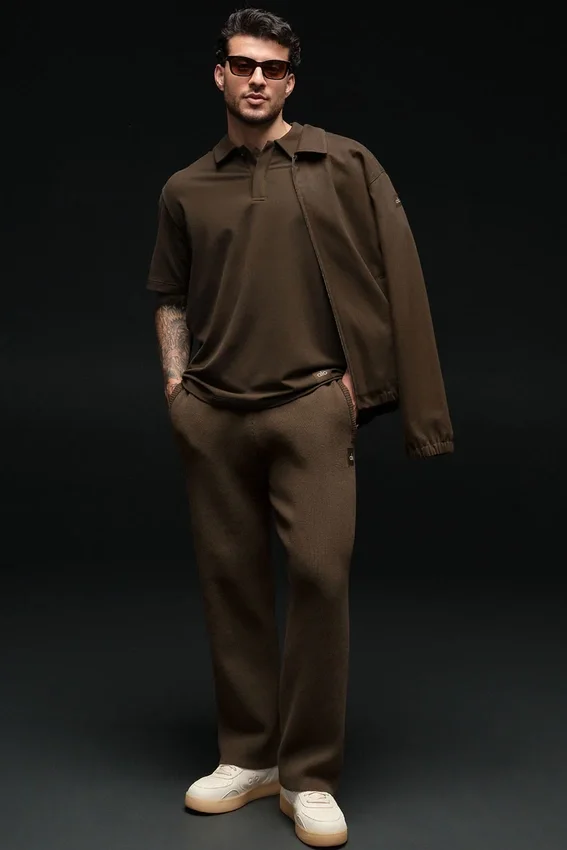 Pantaloni della tuta Scholar a gamba dritta - Espresso