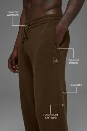 Pantaloni della tuta Scholar a gamba dritta – Espresso