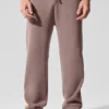 Pantaloni della tuta Scholar a gamba dritta - Grigio fungo melange