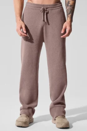 Pantaloni della tuta Scholar a gamba dritta - Grigio fungo melange