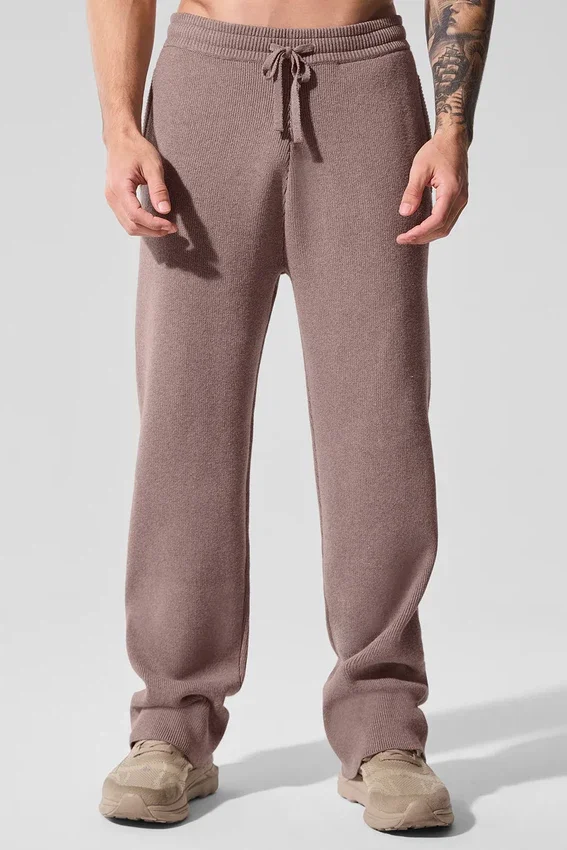 Pantaloni della tuta Scholar a gamba dritta - Grigio fungo melange