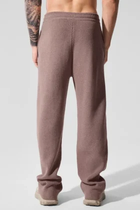 Pantaloni della tuta Scholar a gamba dritta – Grigio fungo melange