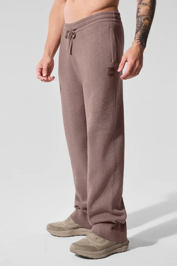 Pantaloni della tuta Scholar a gamba dritta - Grigio fungo melange