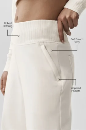Pantaloni della tuta Serenity a gamba larga – Avorio
