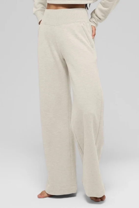 Pantaloni della tuta Serenity a gamba larga - Oatmeal Heather
