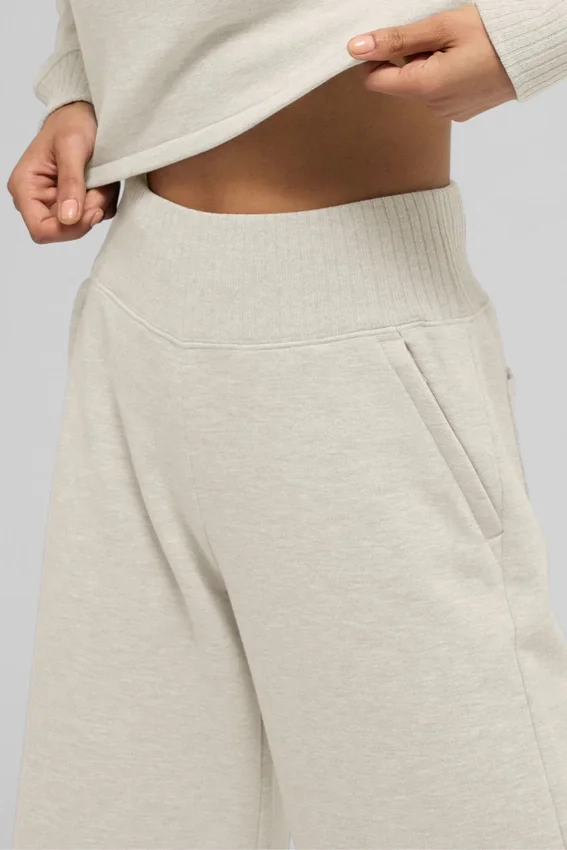 Pantaloni della tuta Serenity a gamba larga - Oatmeal Heather