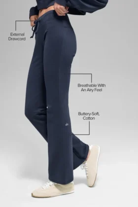 Pantaloni della tuta Sway a zampa – Blu navy