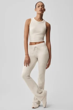 Pantaloni della tuta Sway a zampa d’elefante - Avena melange