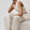 Pantaloni della tuta Sway a zampa d’elefante - Avena melange