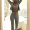 Pantaloni della tuta Sway a zampa - Grigio melange sportivo