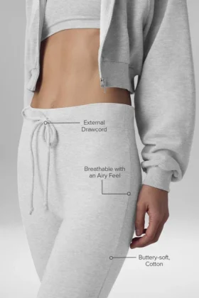 Pantaloni della tuta Sway a zampa – Grigio melange sportivo