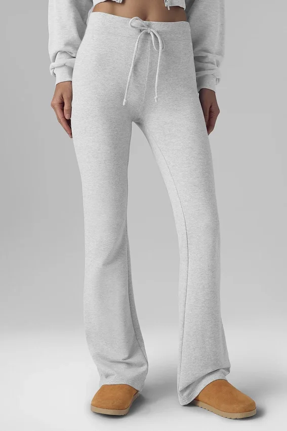 Pantaloni della tuta Sway a zampa - Grigio melange sportivo