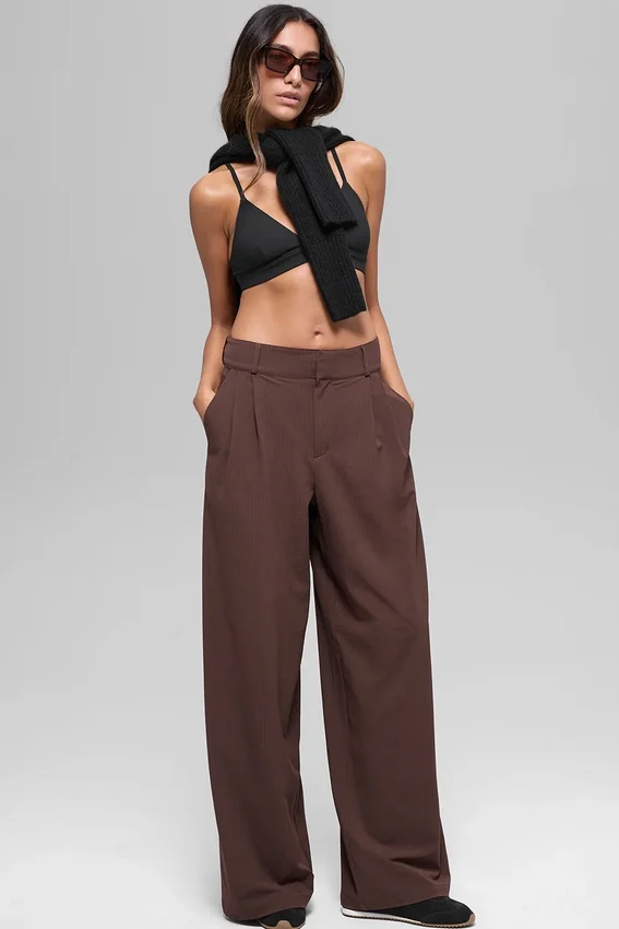 Pantaloni Dreamscape High-Waist (lunghi) - Brownstone