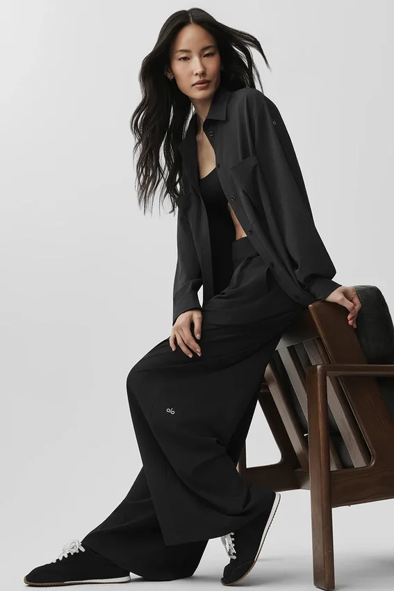 Pantaloni Dreamscape High-Waist (vestibilità regolare) - Nero