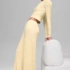 Pantaloni dritti Dreamlight a vita media - Giallo candela