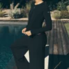 Pantaloni dritti Dreamlight a vita media - Nero