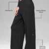 Pantaloni dritti Dreamlight a vita media - Nero