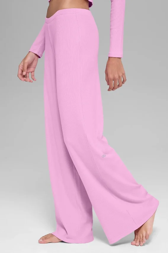 Pantaloni dritti Dreamlight a vita media - Rosa Candy Heart