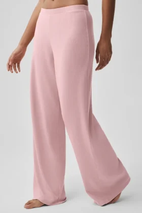Pantaloni dritti Dreamlight a vita media – Rosa vintage