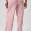 Pantaloni dritti Dreamlight a vita media - Rosa vintage