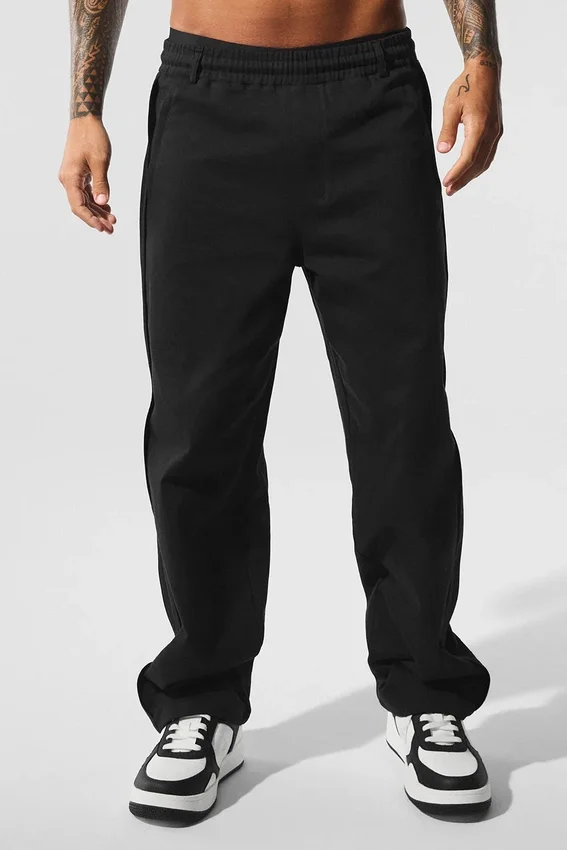 Pantaloni Edition in similpelle a gamba dritta - Nero