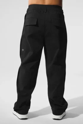 Pantaloni Edition in similpelle a gamba dritta – Nero