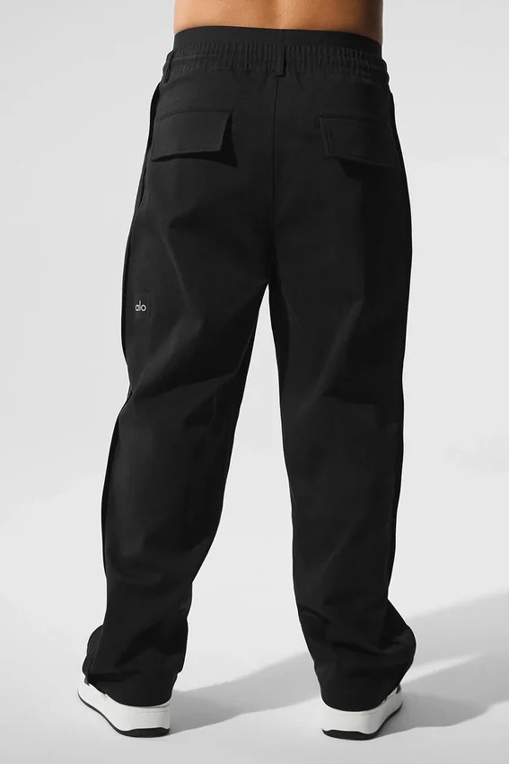 Pantaloni Edition in similpelle a gamba dritta - Nero
