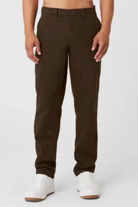 Pantaloni Edition in similpelle scamosciata - Espresso