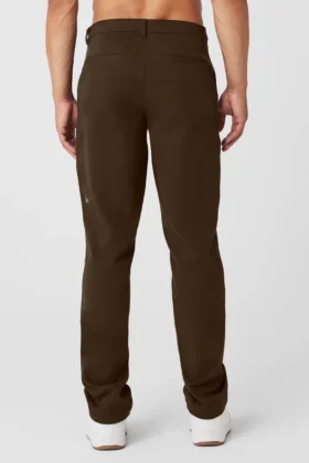 Pantaloni Edition in similpelle scamosciata – Espresso