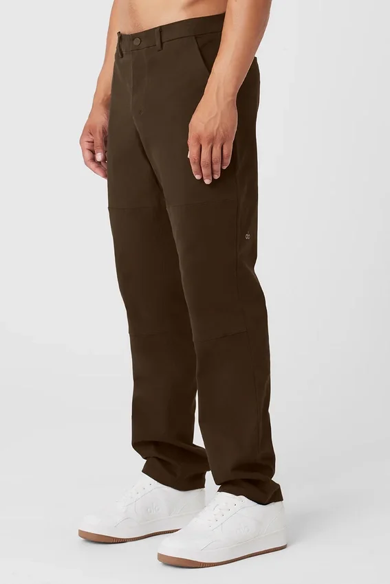 Pantaloni Edition in similpelle scamosciata - Espresso