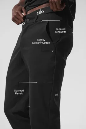 Pantaloni Edition in similpelle scamosciata – Nero