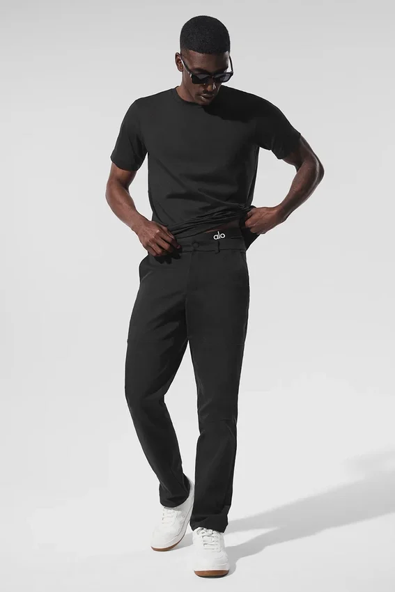 Pantaloni Edition in similpelle scamosciata - Nero